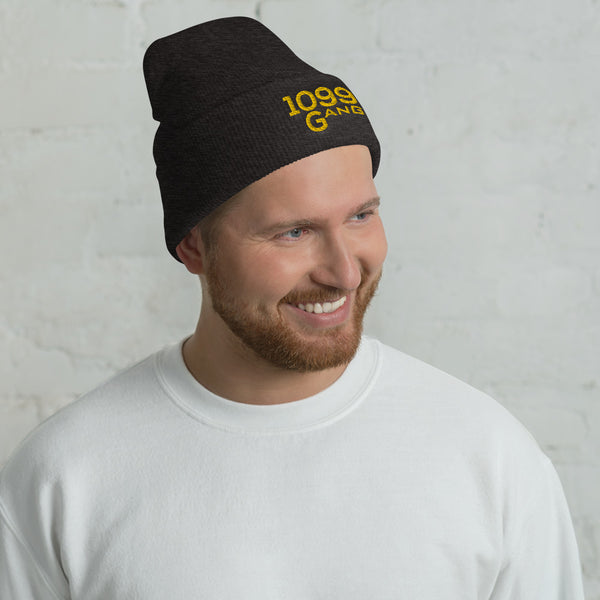 1099Gang Embroidered Cuffed Beanie