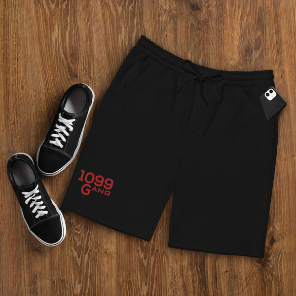 1099Gang Embroidered Men's fleece shorts