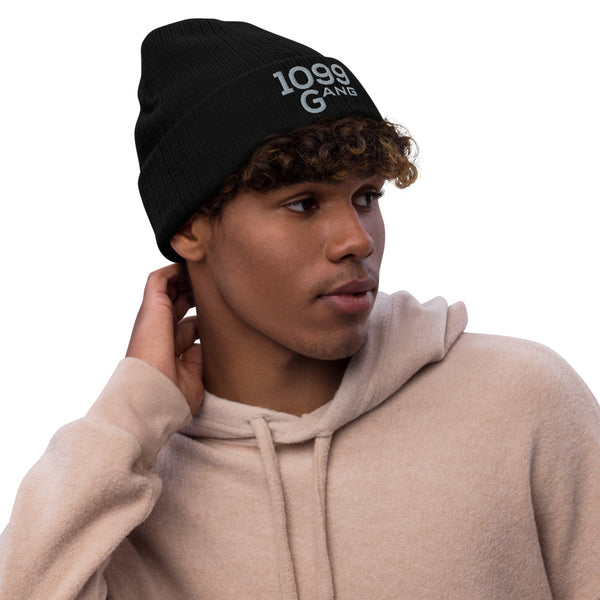 1099Gang Embroidered Recycled cuffed beanie