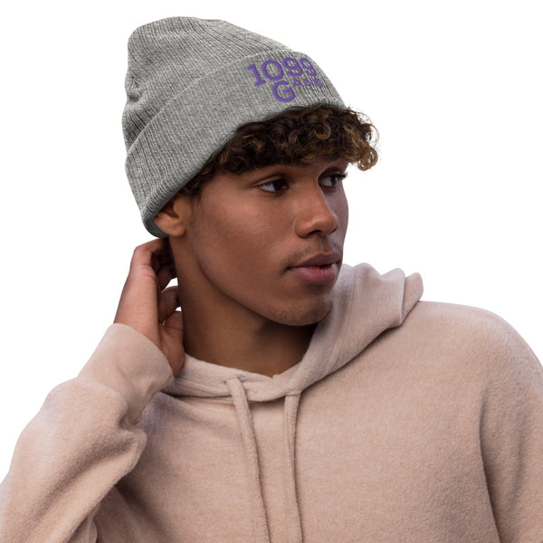 1099Gang Embroidered Recycled cuffed beanie