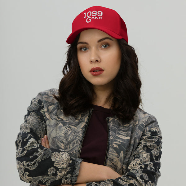 1099Gang Embroidered Retro Trucker Cap