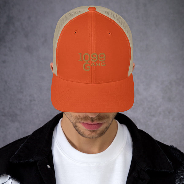 1099Gang Embroidered Retro Trucker Cap