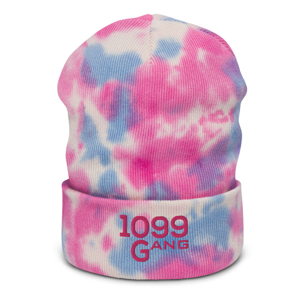 1099Gang Embroidered Tie-dye beanie