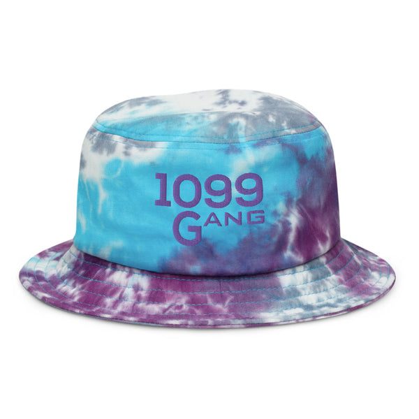 1099Gang Embroidered Tie-dye bucket hat